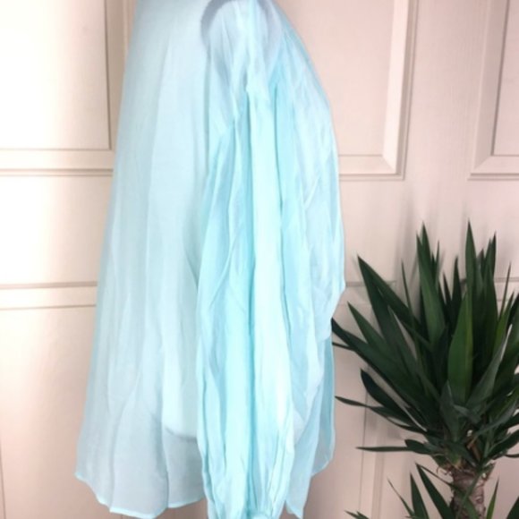 Young Fabulous & Broke Sheer Tie Front Blouse - Picture 3 of 6